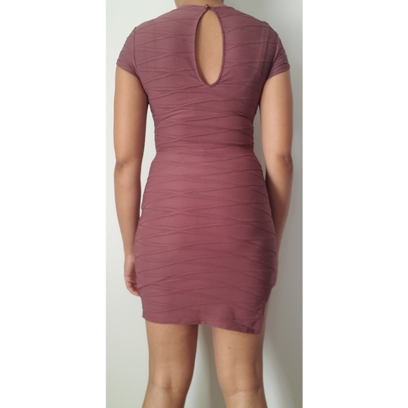 Bodycon Mini Dress, Marsala, size S - Picture 4 of 4